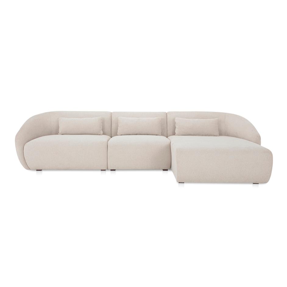 Amelia Lounge Modular Right Sectional Warm White by Moes Home