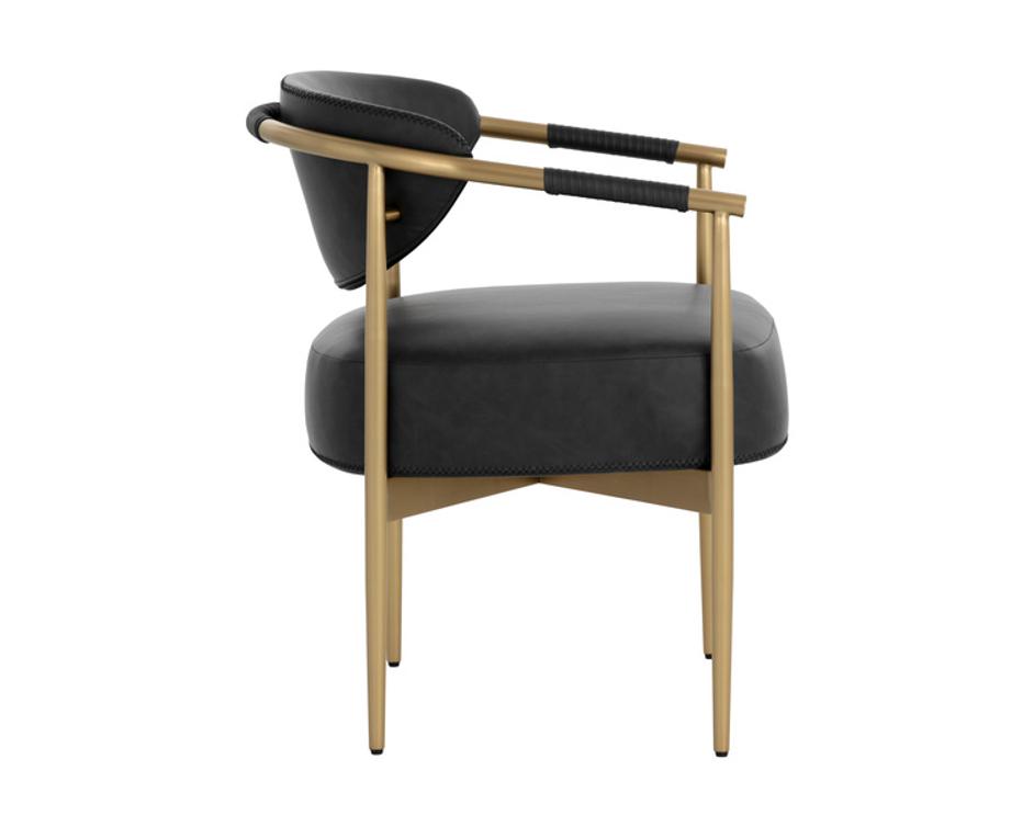 HELOISE DINING ARMCHAIR - BRAVO BLACK by Sunpan