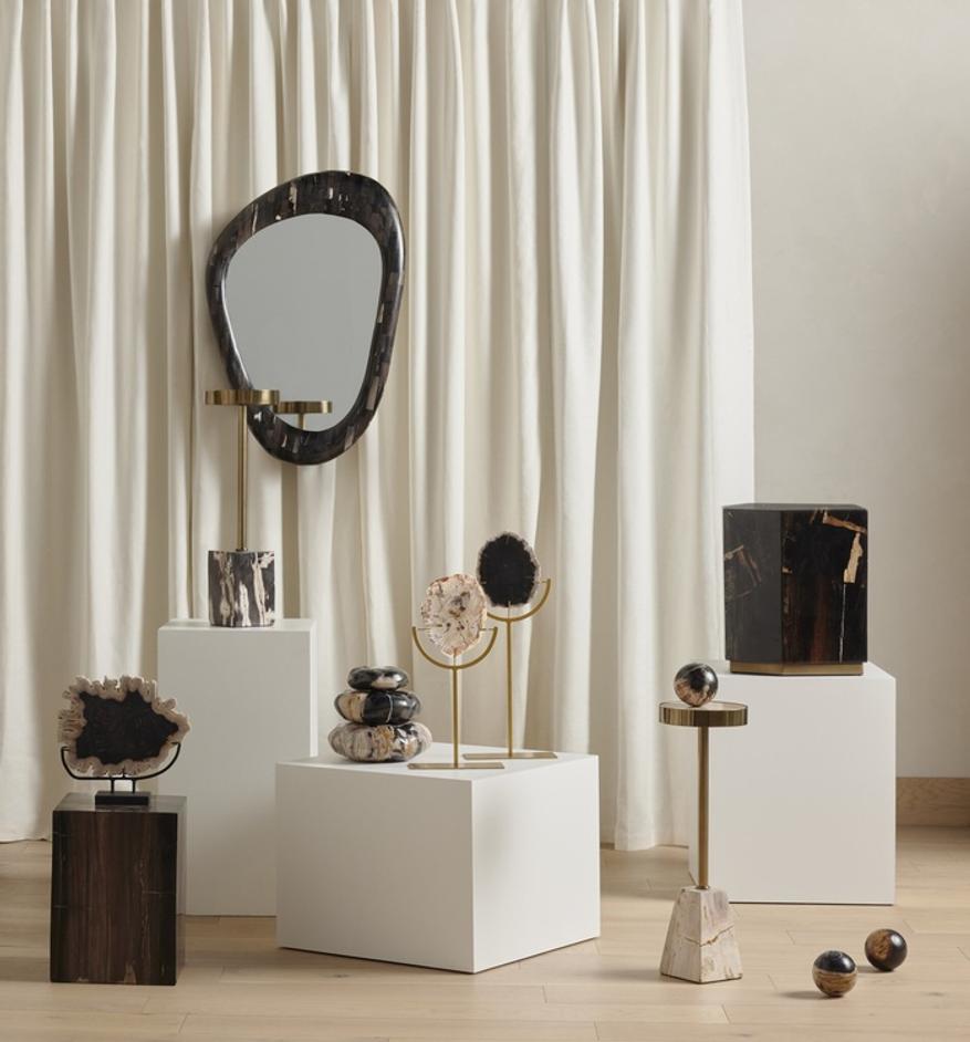 Bevin End Table - Dark Petrified Wood by Four Hands