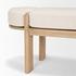 Sohan Light Brown Elm Wood w/ Oatmeal Fabric Bench by Mercana