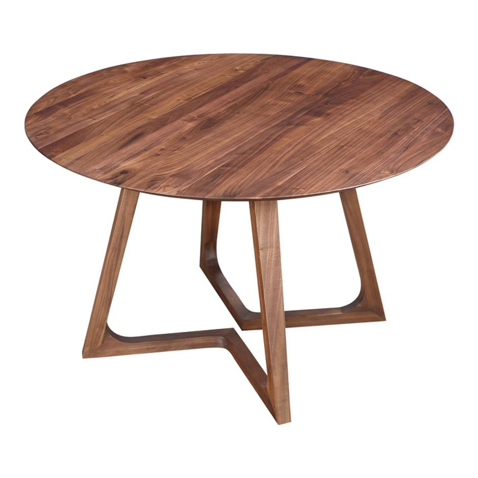 GODENZA DINING TABLE ROUND WALNUT by Moes Home