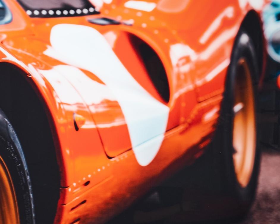 Vintage Ferrari - 72" X 48" - Charcoal Frame by Sunpan