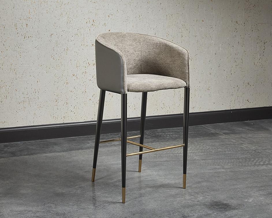 Asher Barstool - Sparrow Grey / Napa Black by Sunpan