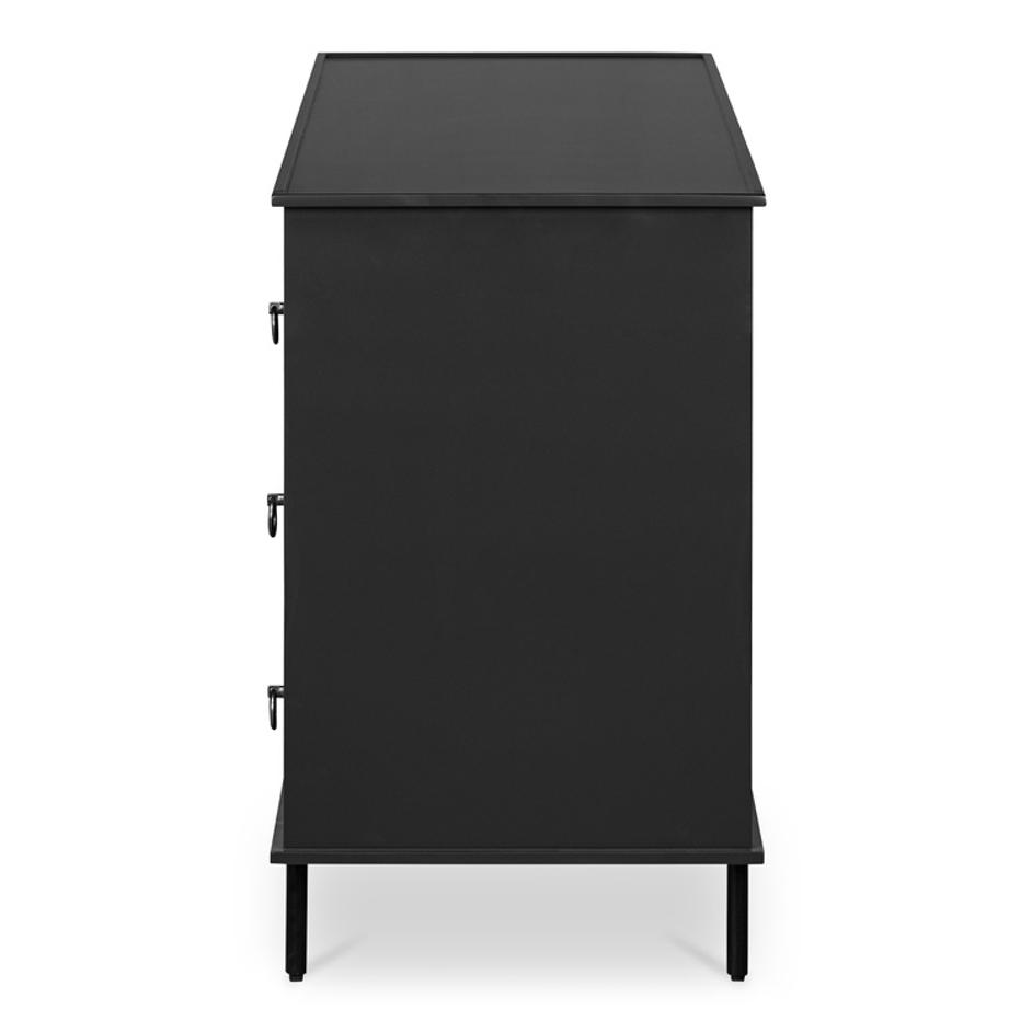 Reagan 6 Drawer Dresser Black by Moes Home