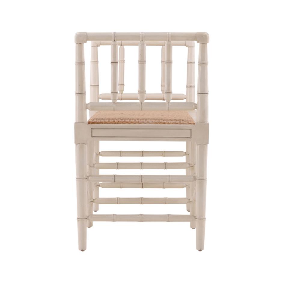 Cream Palm Bench by Furniture Classics