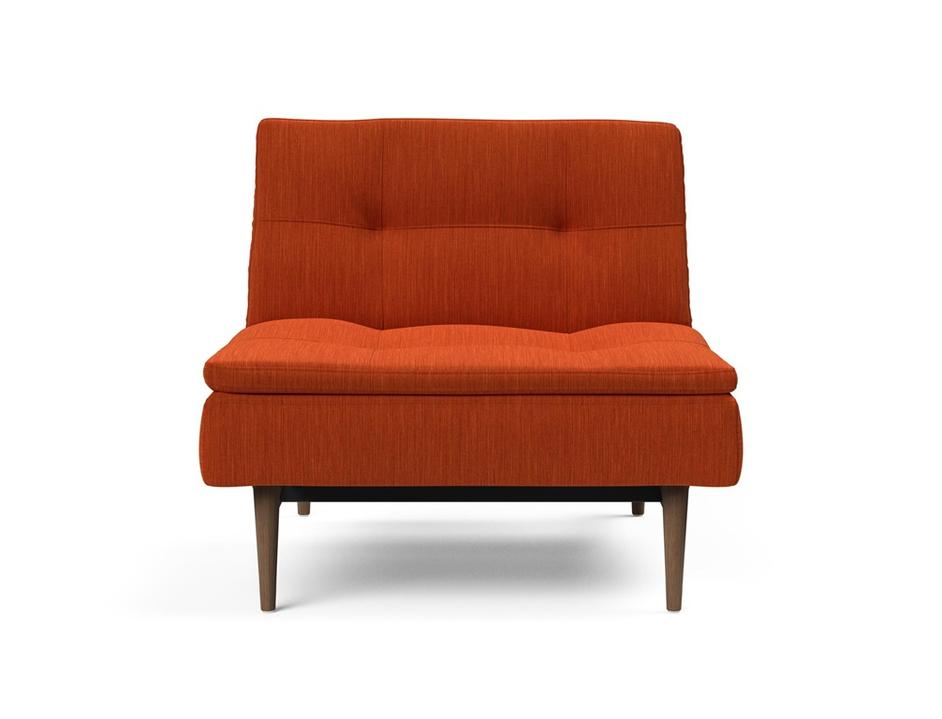 DUBLEXO CHAIR in ELEGANCE PAPRIKA FABRIC WITH Dark Wood LEGS 506 by INNOVATION USA