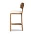 Terrance Bar Stool In Thames Cream And Amber Ash And Amber Ash Veneer by Four Hands