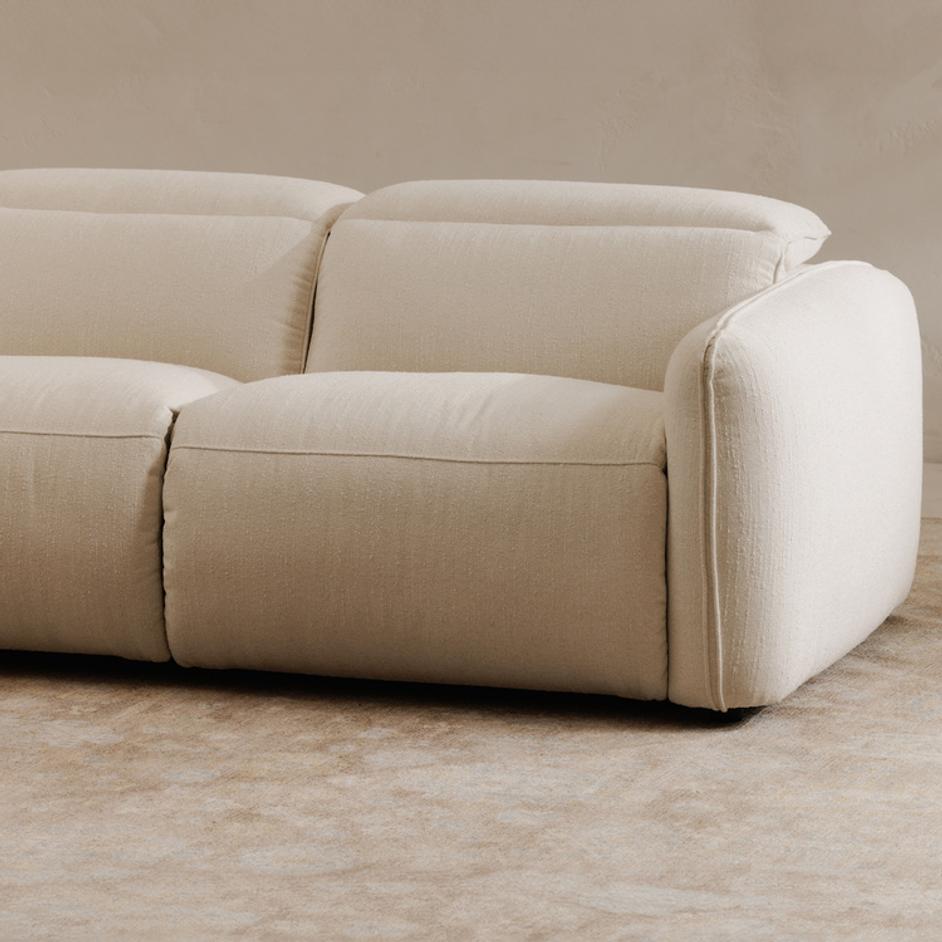 Eli Power Recliner Sofa Warm White by Moes Home