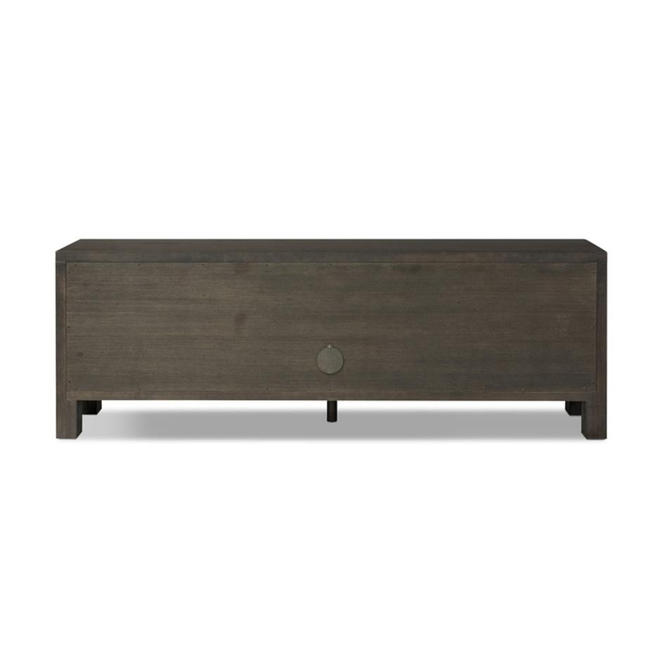 Noeline Media Console In Smoked Black Oak Veneer And Smoked Black Oak by Four Hands