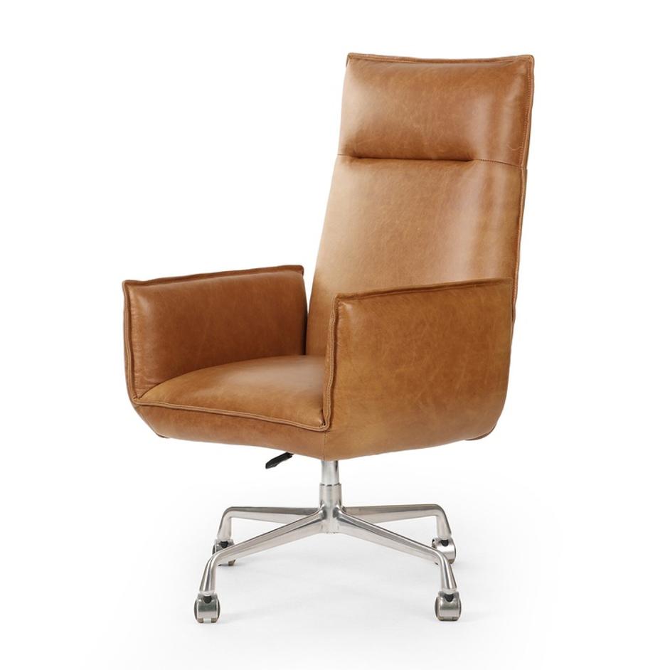 Lionel Desk Chair - Chaps Saddle by Four Hands