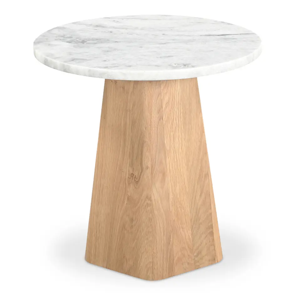 Evelyn Accent Table Ashen Grey Matrix Marble by Moes Home