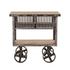 Industrial Teak 36" Reclaimed Utility Cart Table, Oiled Teak by Home Trends & Design