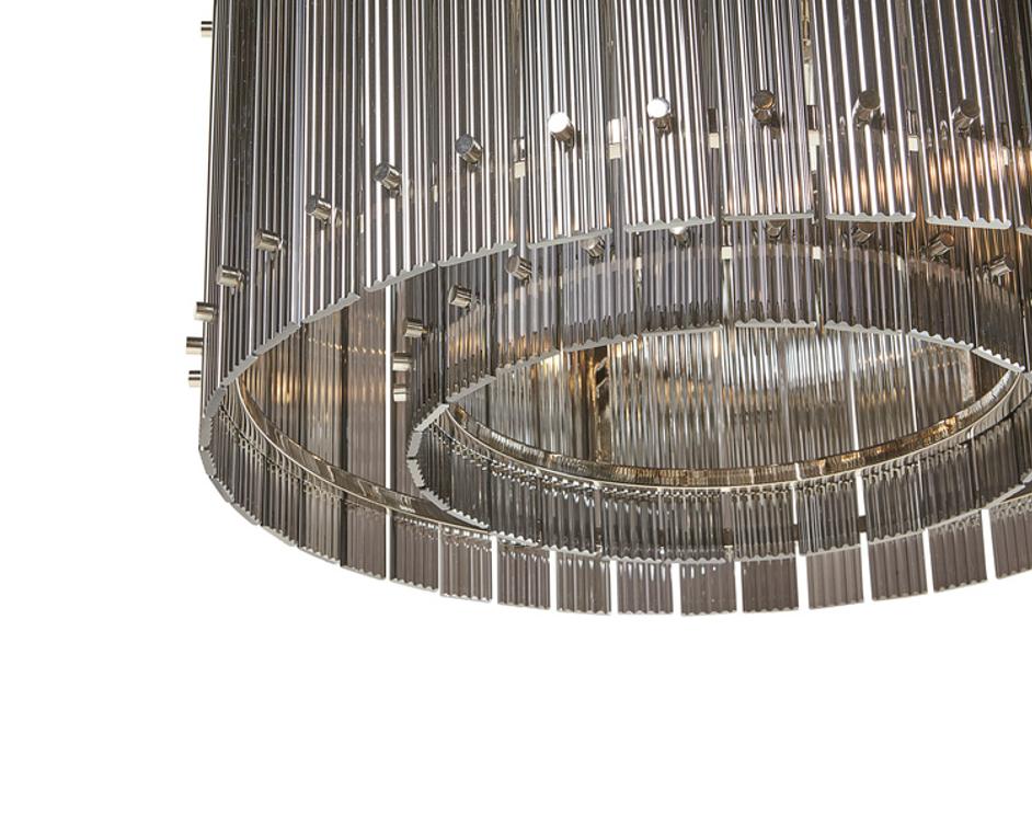 KORE CHANDELIER - SMALL - NICKEL - SMOKE GREY by Sunpan