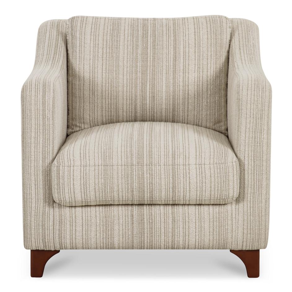Hewitt Accent Chair Beige Stripe by Moes Home