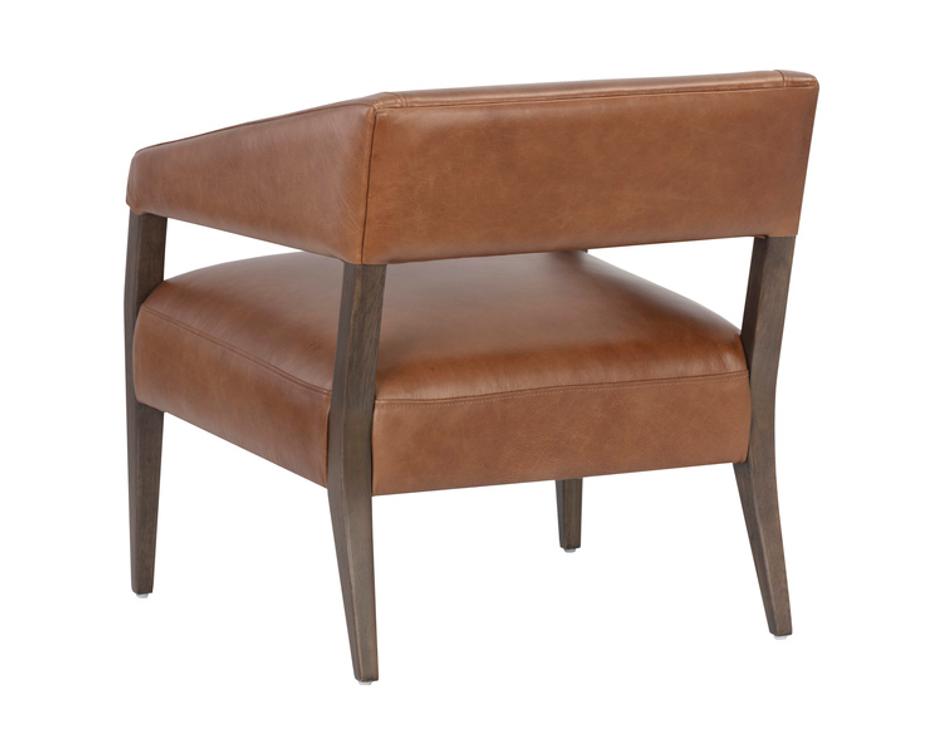 CARLYLE LOUNGE CHAIR - SHALIMAR TOBACCO LEATHER by Sunpan