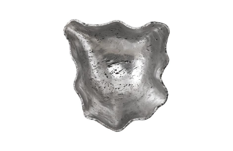 Cast Onyx Wall Bowl, Silver, Large by PHILLIPS COLLECTION