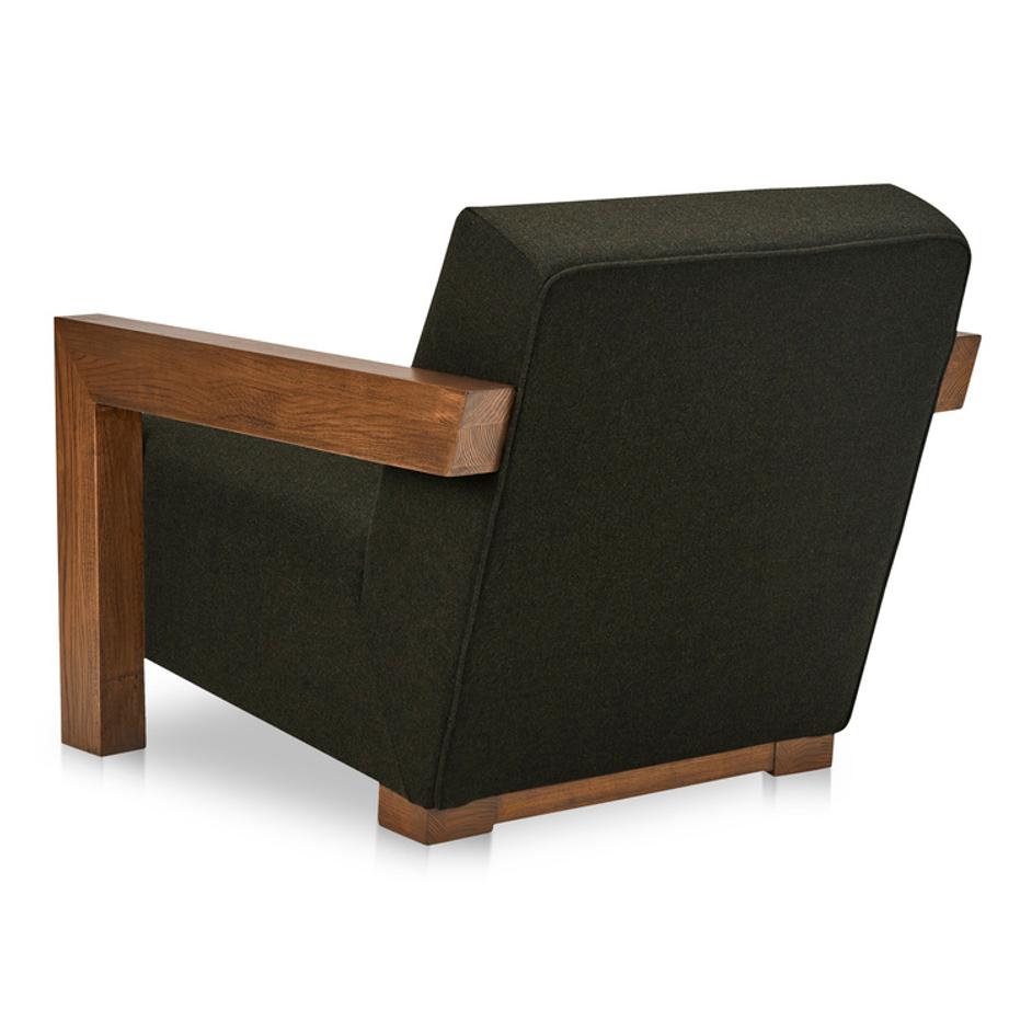 Garnet Lounge Chair Olive Wool Blend by Moes Home