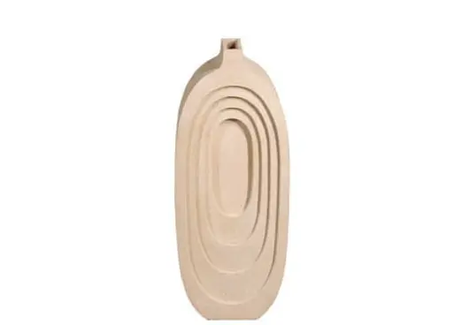 Sonic Round Vase, Sandstone, Natural Tall by PHILLIPS COLLECTION