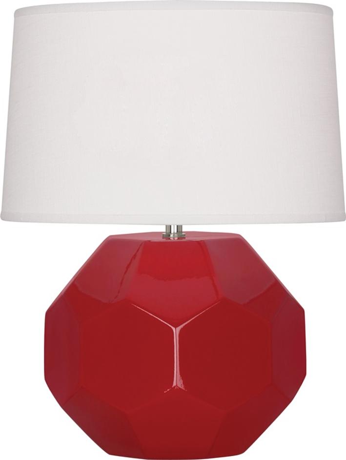 Ruby Red Franklin Accent Lamp by Robert Abbey