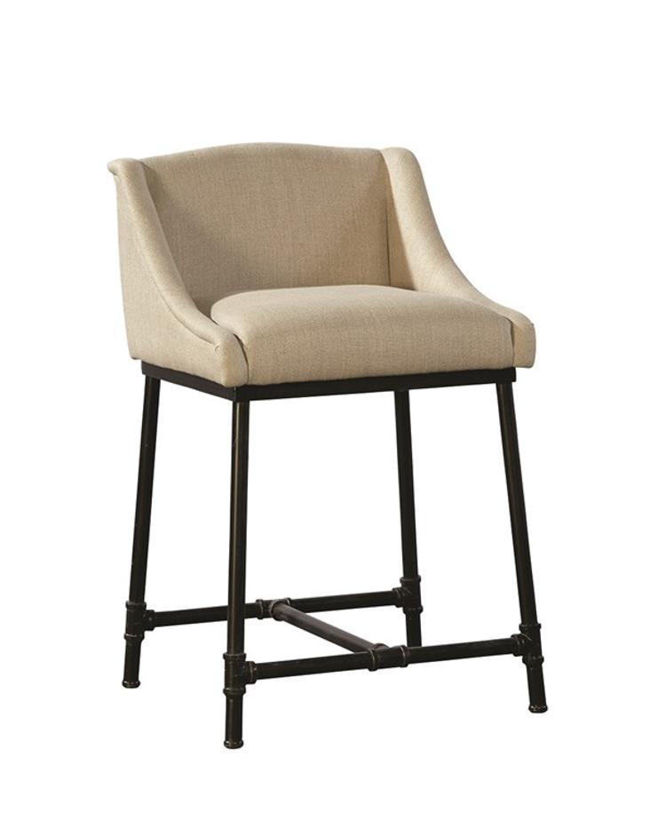 Linen & Iron Pipe Counter Stool by Furniture Classics