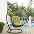 Grove Outdoor Patio Wood Swing Chair In Peridot by Modway Furniture
