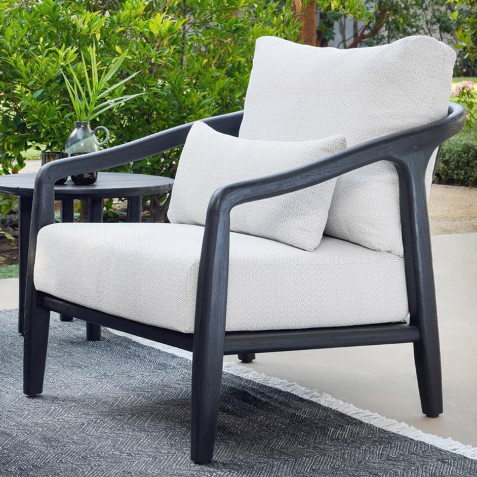 Aria Outdoor Accent Chair Black by Classic Home