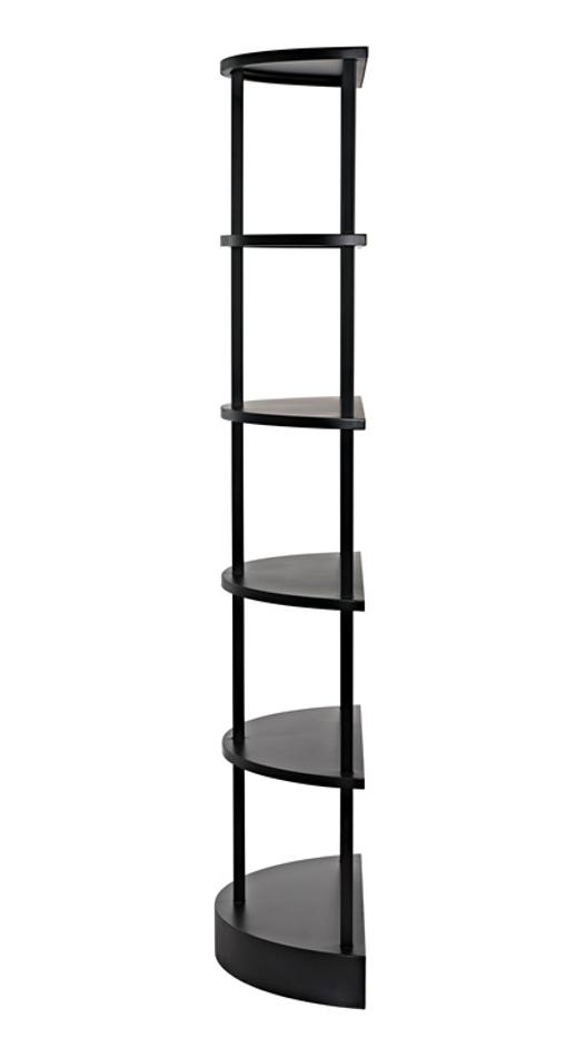 Spago Bookcase, Black Metal by Noir Furniture