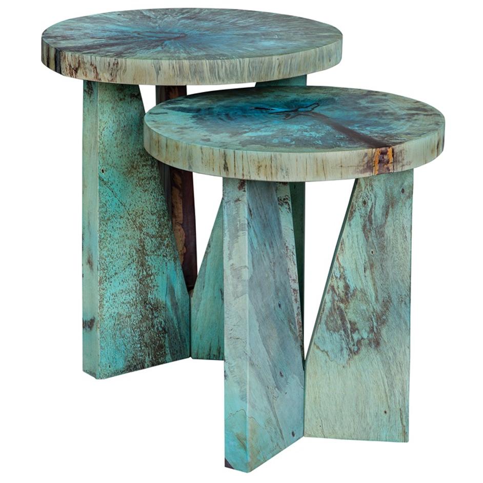 Nadette Blue Nesting Tables, S/2 by Uttermost