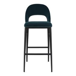 ROGER BARSTOOL TEAL VELVET by Moes Home
