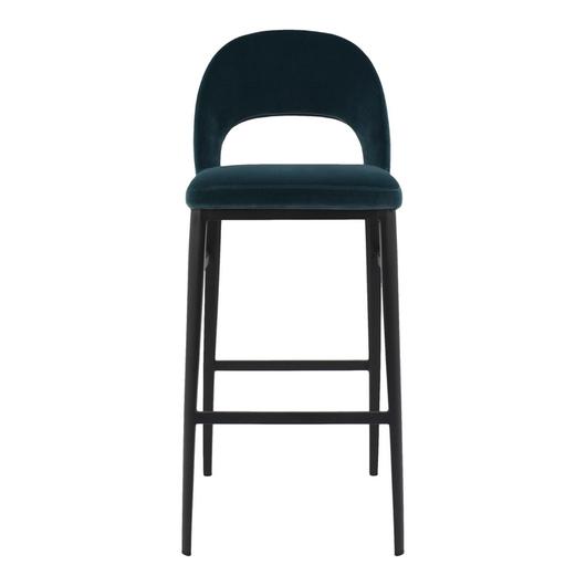 ROGER BARSTOOL TEAL VELVET by Moes Home