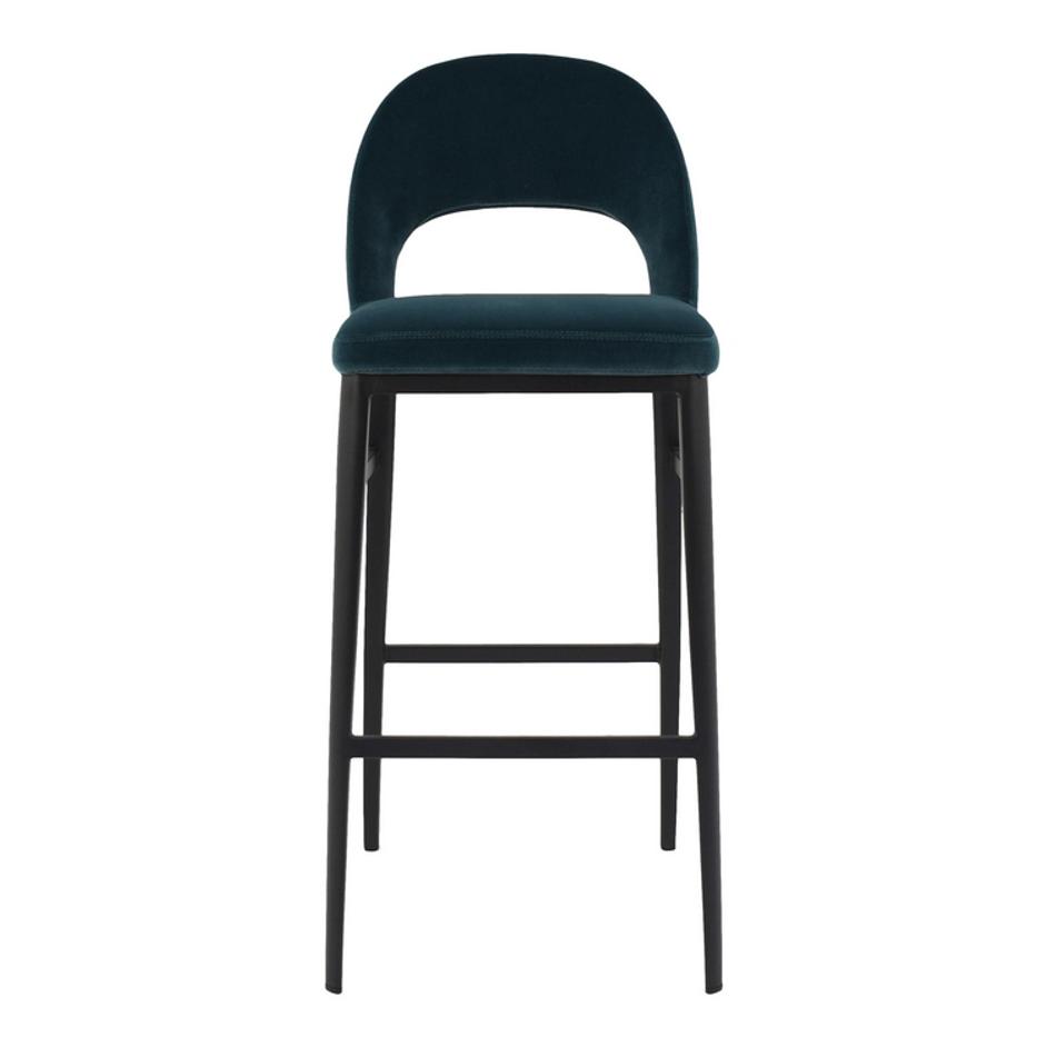 ROGER BARSTOOL TEAL VELVET by Moes Home