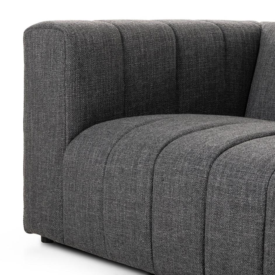 Langham Channeled Sofa - Saxon Charcoal by Four Hands