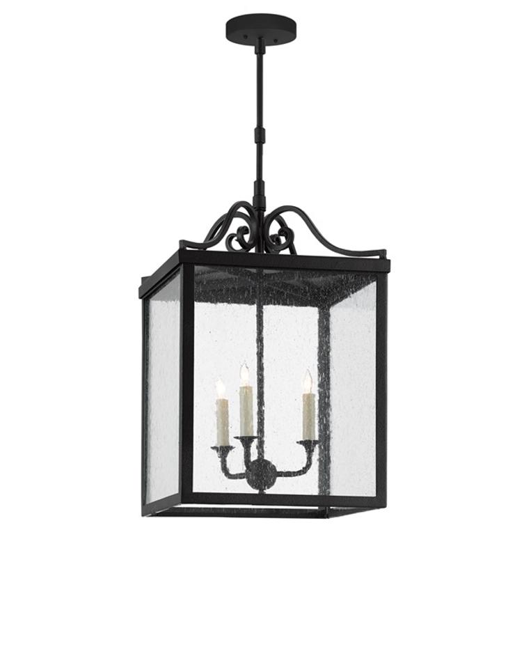 Giatti Large Outdoor Lantern In Midnight by Currey & Company