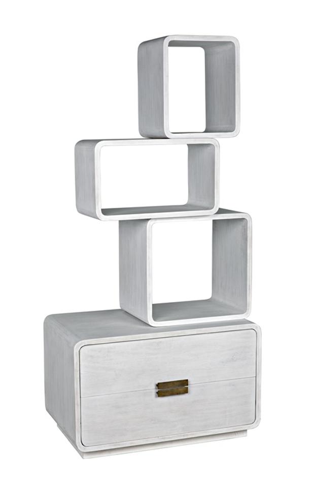 Belini Bookcase, White Wash by Noir Furniture