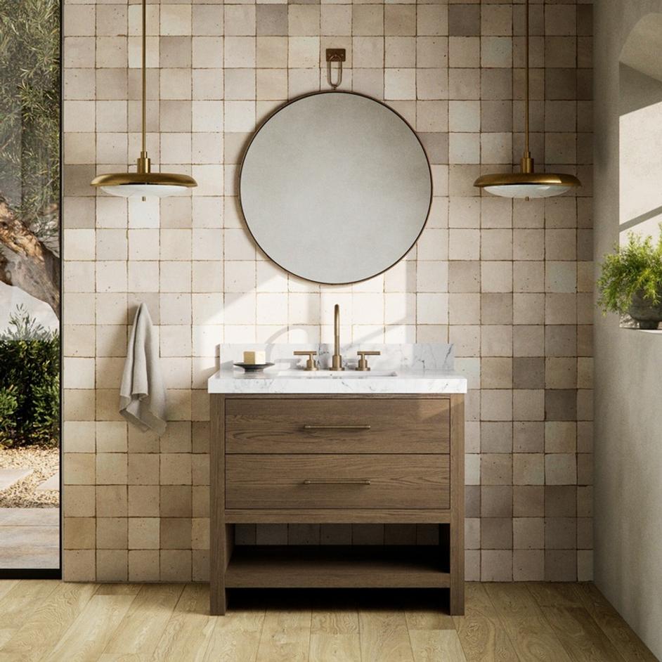 Anthem Single Vanity - Washed Natural Veneer by Four Hands