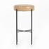 Nocona Stool In Tan Leather In Bar by FOUR HANDS
