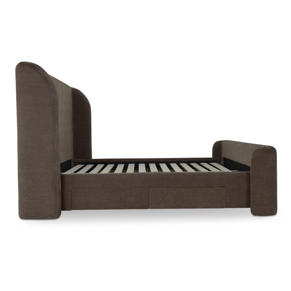 Sophia King Storage Bed Brown by Moes Home