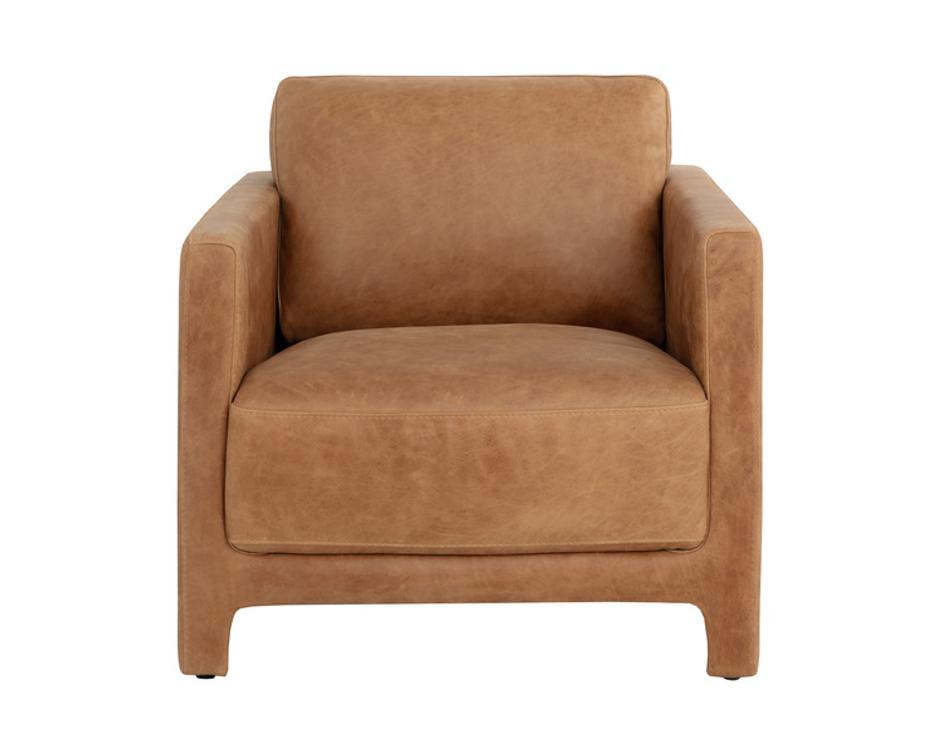 RODNEY LOUNGE CHAIR - CAMEL LEATHER by Sunpan