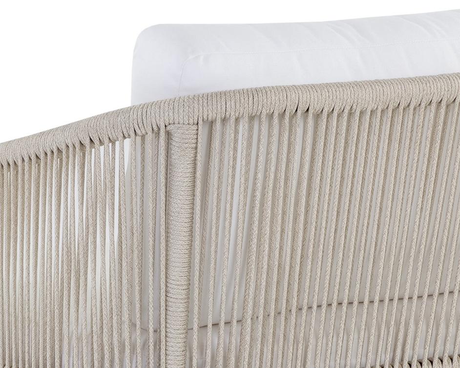 ALLARIZ SWIVEL ARMCHAIR - GREIGE - STINSON WHITE by Sunpan