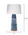  Pleated Ceramic Table Lamp with Linen Shade, Blue by Jamie Young