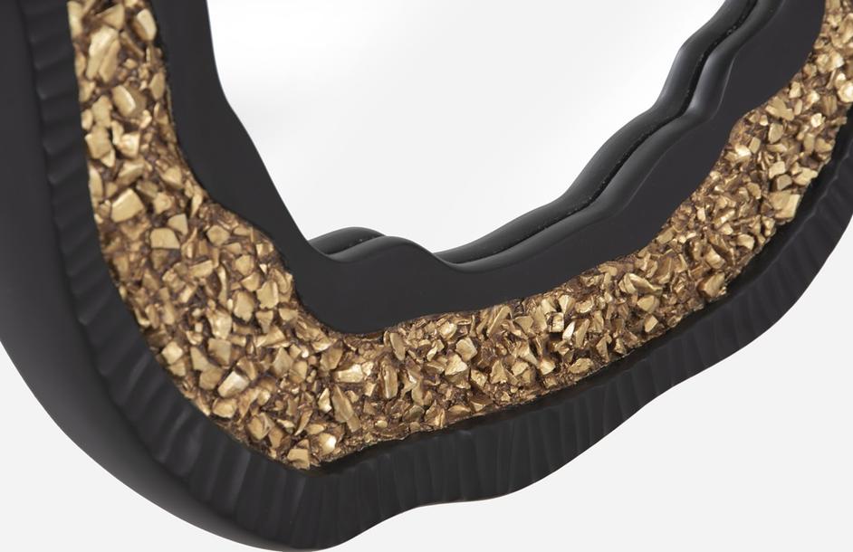Geode Mirror, Black And Gold, Matte by PHILLIPS COLLECTION