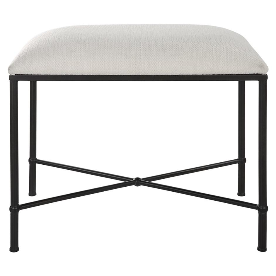 Avenham Small Black Framed Bench by Uttermost