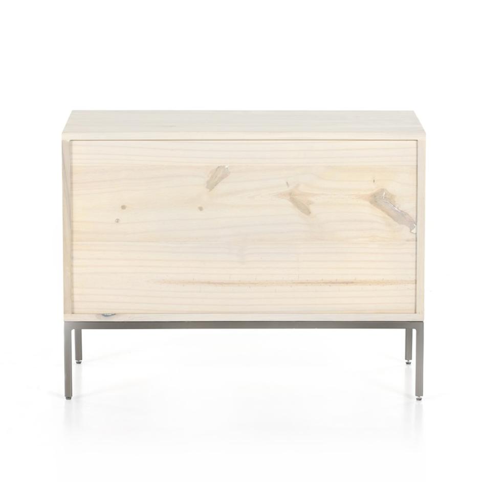 Trey Large Nightstand In Dove Poplar by FOUR HANDS