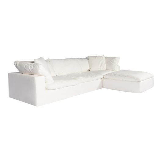 CLAY LOUNGE MODULAR SECTIONAL LIVESMART FABRIC CREAM by Moes Home