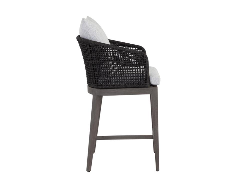 CAPRI COUNTER STOOL - SMOKE GREY - COPACABANA MARBLE by Sunpan