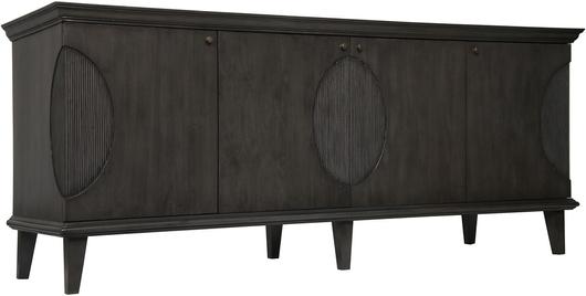 Dumont Pale Mahogany and Veneer Sideboard with Brass Pulls by Noir Furniture