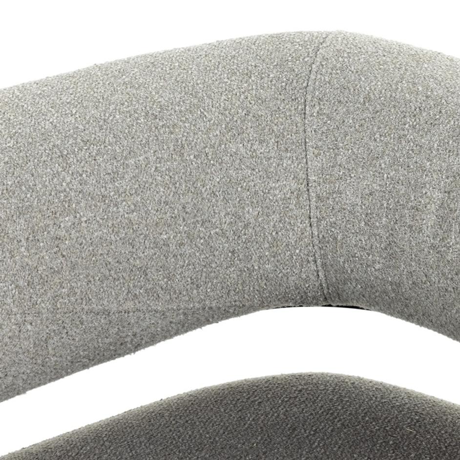 Gareth Swivel Chair In Torrance Silver by FOUR HANDS