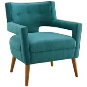 Petway Upholstered Fabric Armchair In Teal by Modway Furniture