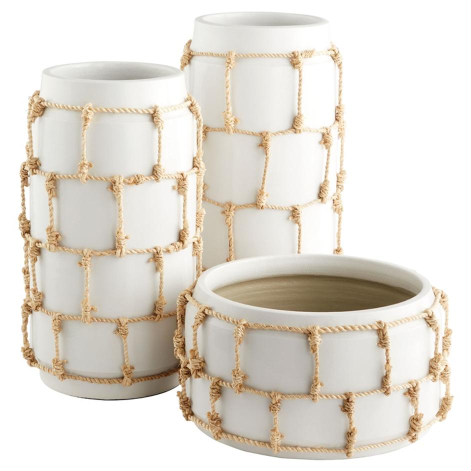 Antrea Vase | White-Small by Cyan Design