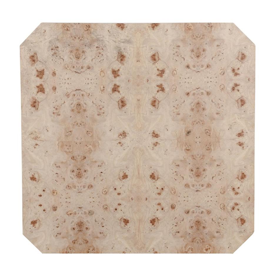 Avena Burl Wood 42" Square Coffee Table Natural by Classic Home